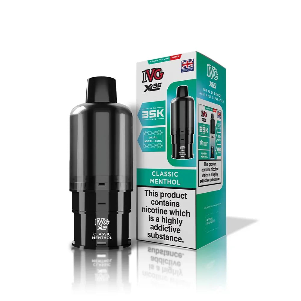 IVG XL 35K Prefilled Pod Classic Menthol Flavour