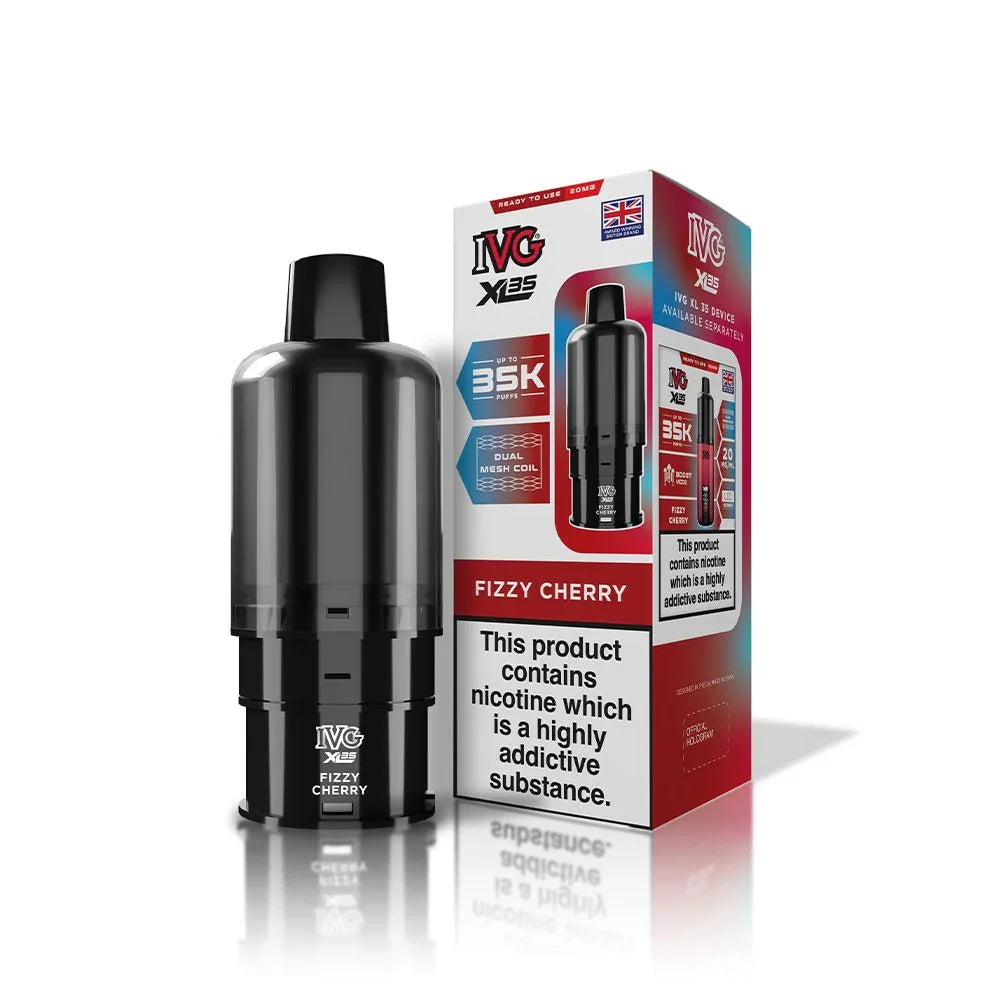 IVG XL 35K Prefilled Pod Fizzy Cherry Flavour
