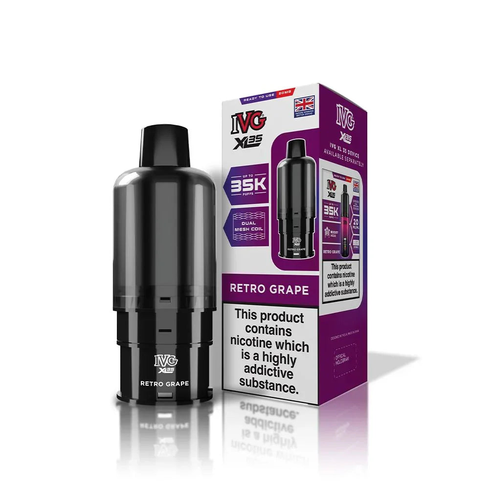 IVG XL 35K Prefilled Pod Retro Grape Flavour