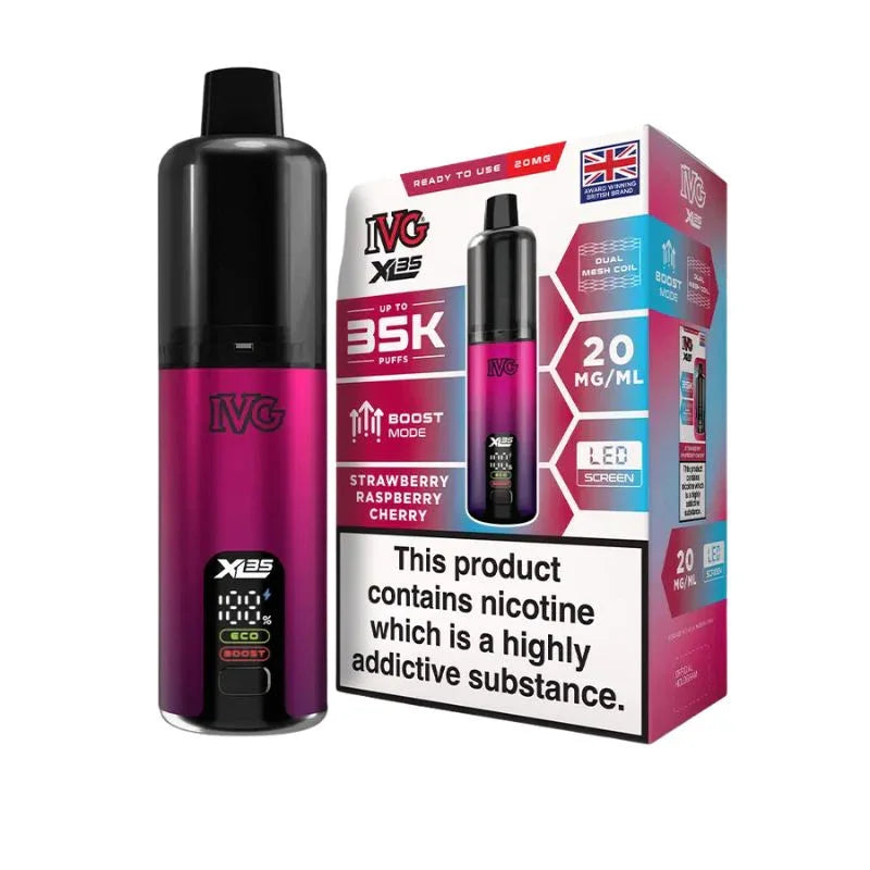 IVG XL 35K Vape Kit Strawberry Raspberry Cherry Flavour