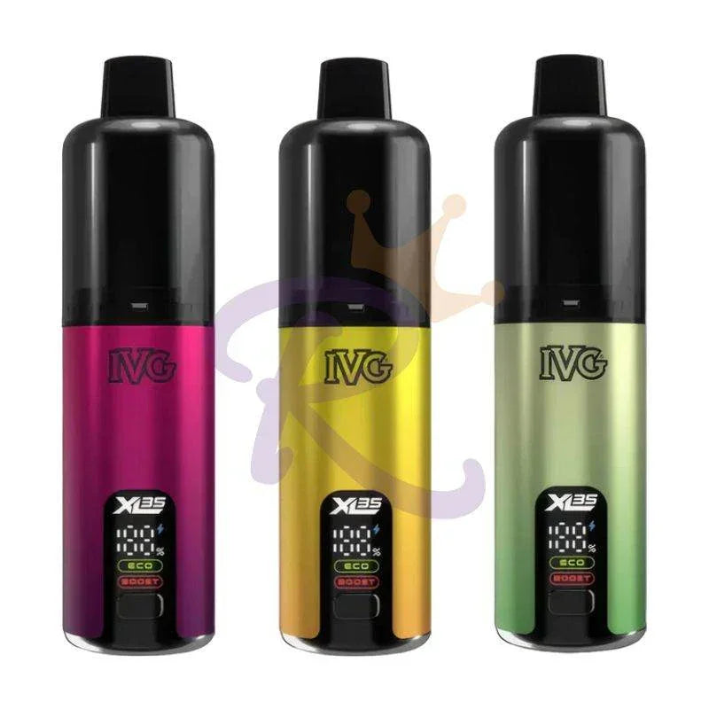 IVG XL 35K vape kit device with smart battery display and aluminium body