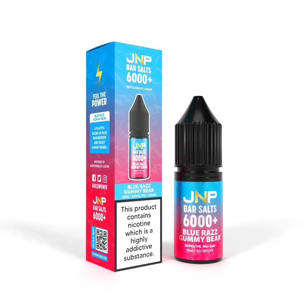 Jnp Crystal Nicotine Salt E-liquid Blue Razz Gummy Bear Flavour
