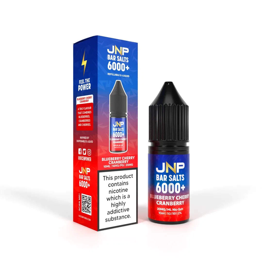 Jnp Crystal Nicotine Salt E-liquid Blueberry Cherry Cranberry Flavour