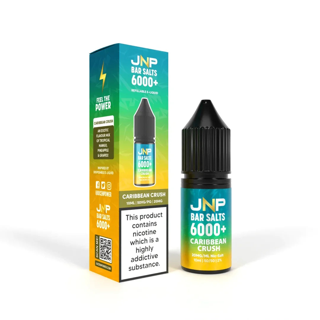 Jnp Crystal Nicotine Salt E-liquid Caribbean Crush Flavour