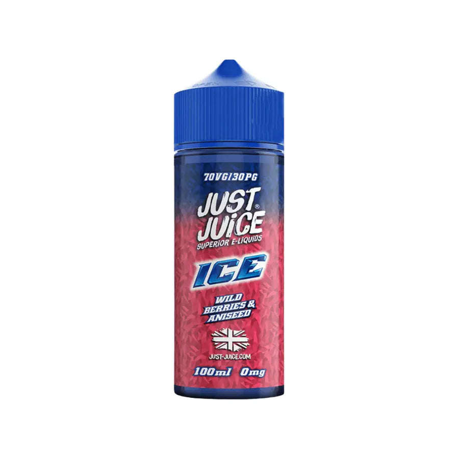 Just Juice Ice 70/30 VG/PG 100ML Shortfill Vape Liquid Wild Berries And Aniseed Flavour