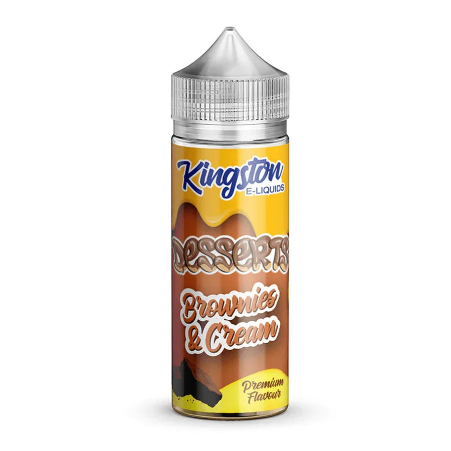 Kingston Desserts 70/30 VG/PG 100ml Shortfill E-liquid Beownies And Cream Flavour