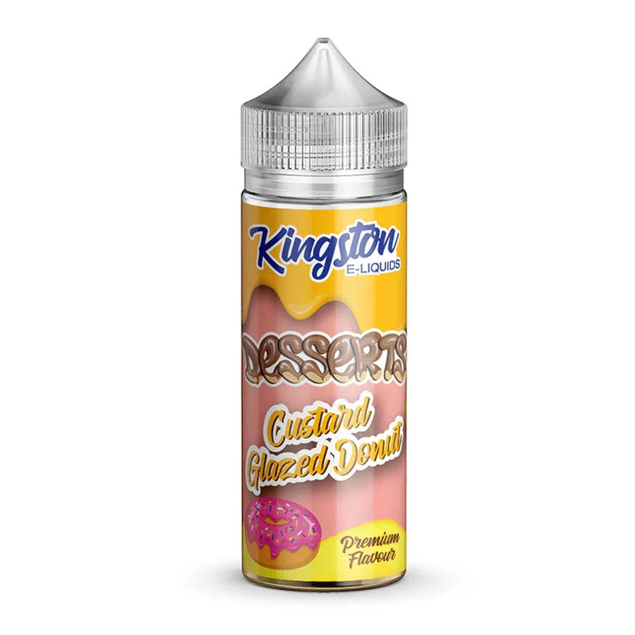 Kingston Desserts 70/30 VG/PG 100ml Shortfill E-liquid Custard Glazed Donut Flavour