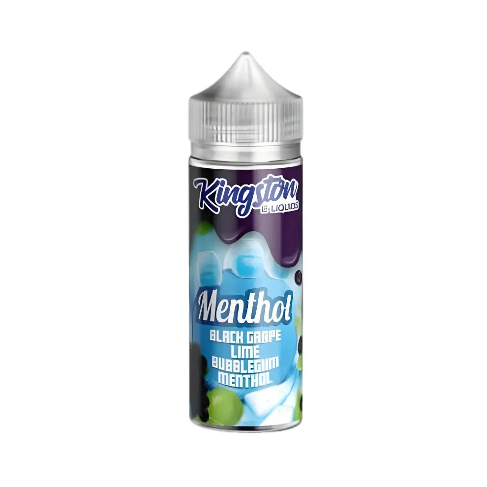 Kingston Menthol Range 70/30 VG/PG Shortfill Vape Juice Black Grape Lime Bubblegum Menthol Flavour