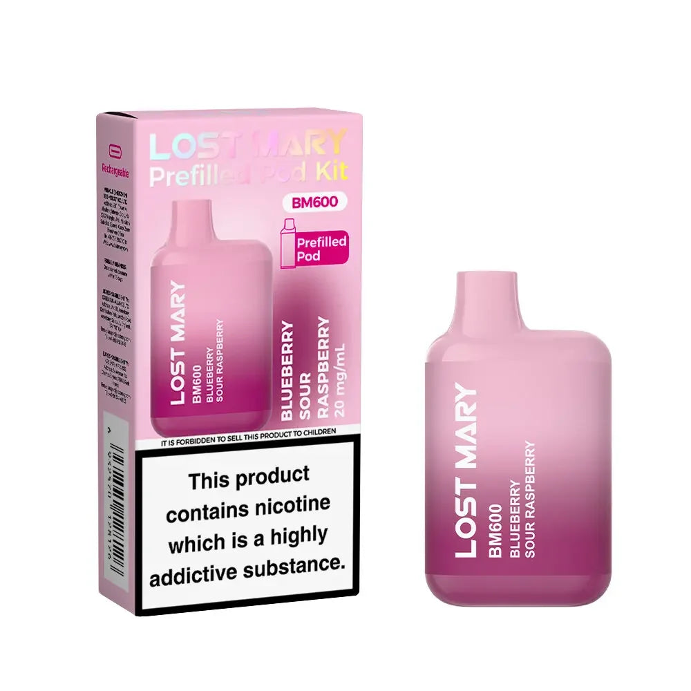 Lost Mary BM600 Pod Kit Blueberry Sour Raspberry Flavour