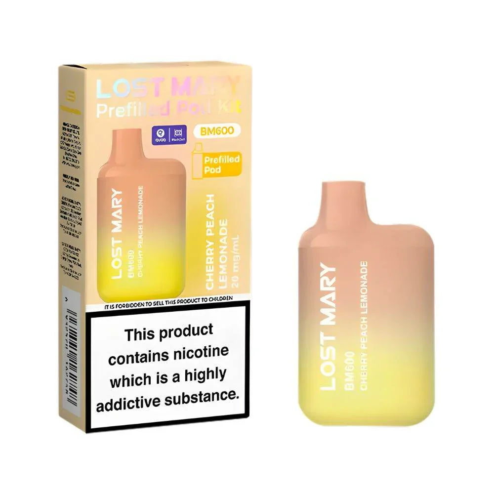 Lost Mary BM600 Pod Kit Cherry Peach Lemonade Flavour