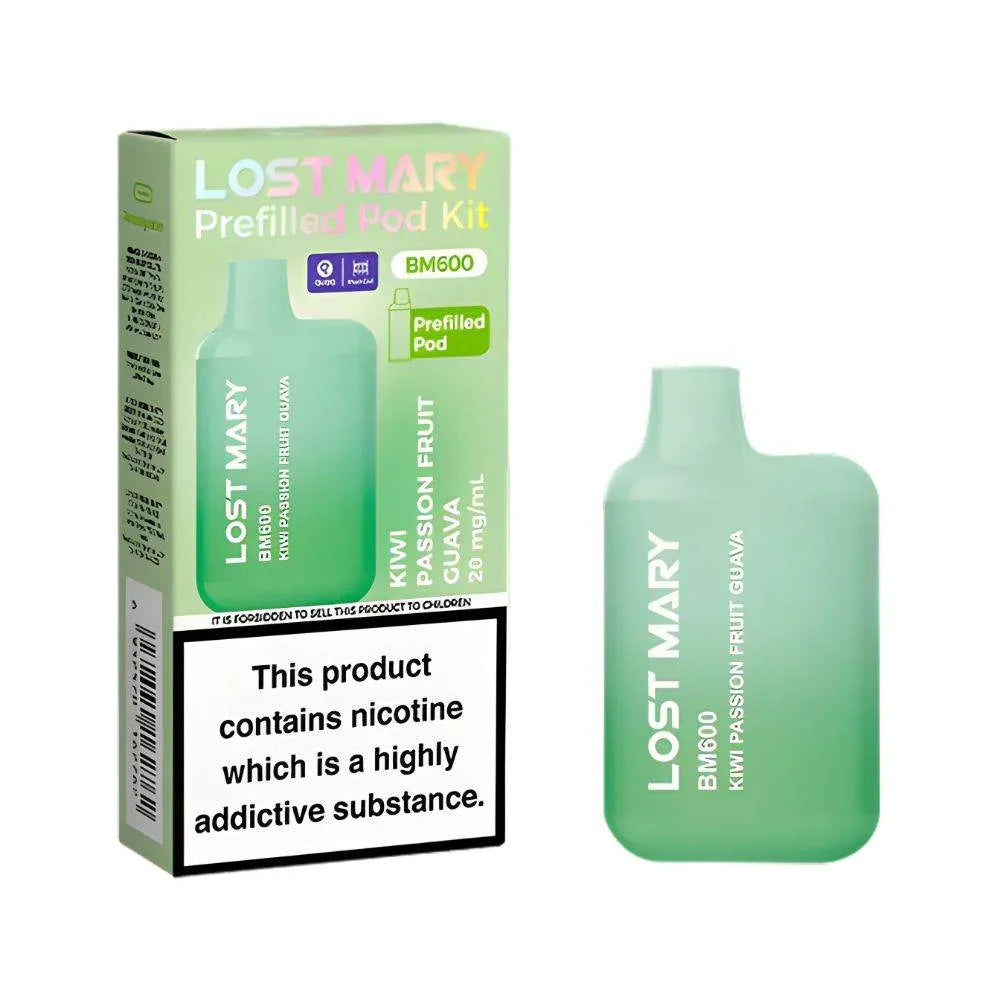 Lost Mary BM600 Pod Kit Kiwi Passionfruit Guava Flavour