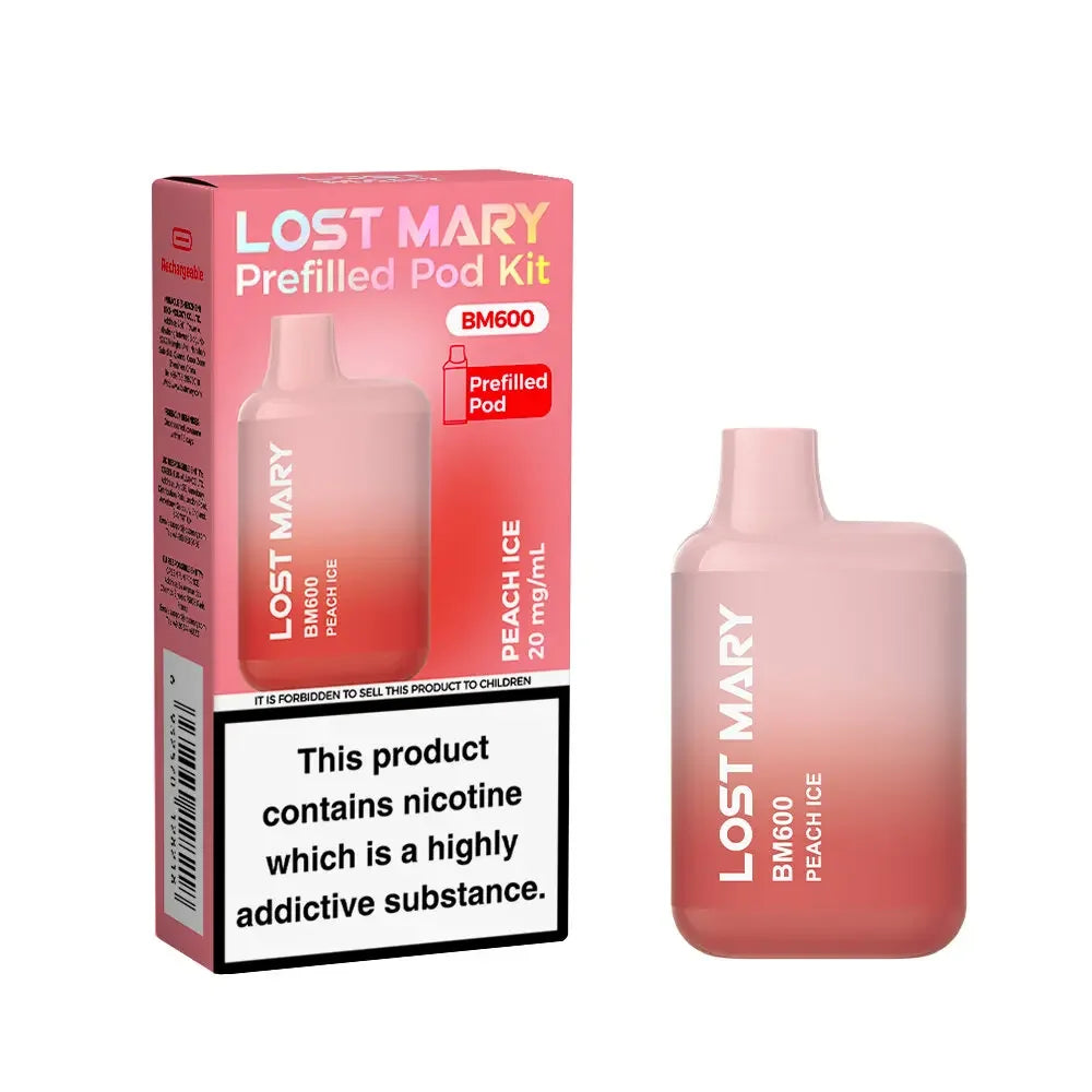 Lost Mary BM600 Pod Kit Peach Ice Flavour