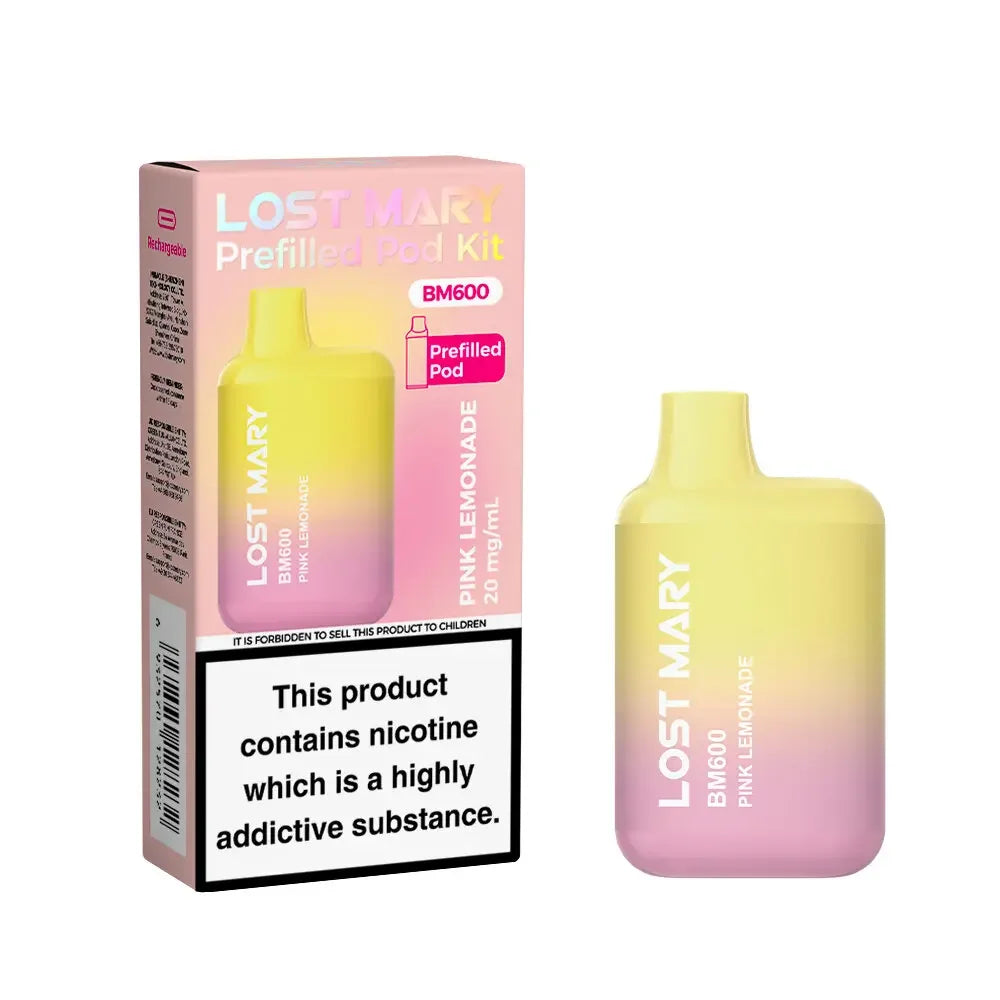 Lost Mary BM600 Pod Kit Pink Lemonade Flavour