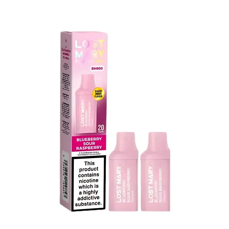 Lost Mary BM600 Refill Pods Blueberry Sour Raspberry Flavour