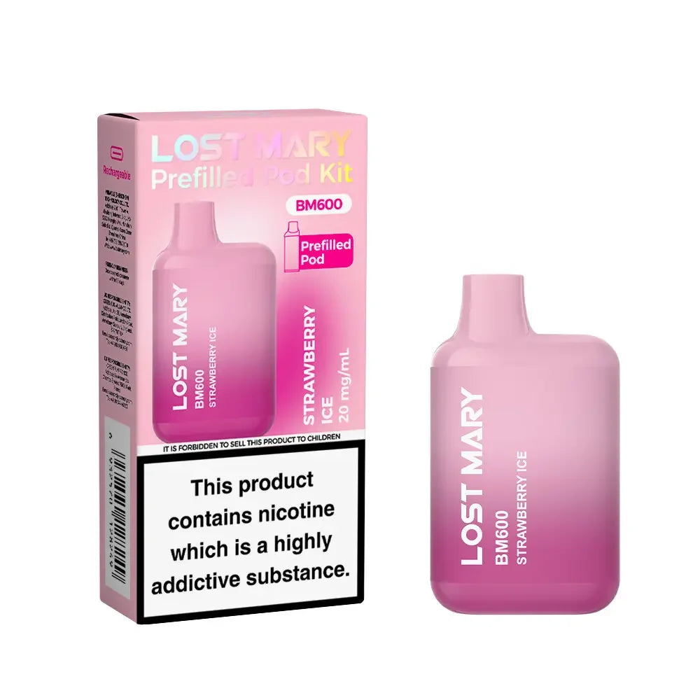 Lost Mary BM600 Pod Kit Strawberry Ice Flavour