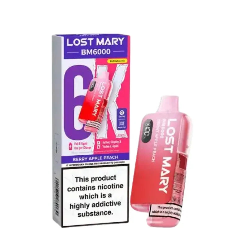 Lost Mary BM6000 Kit Berry Apple Peach Flavour