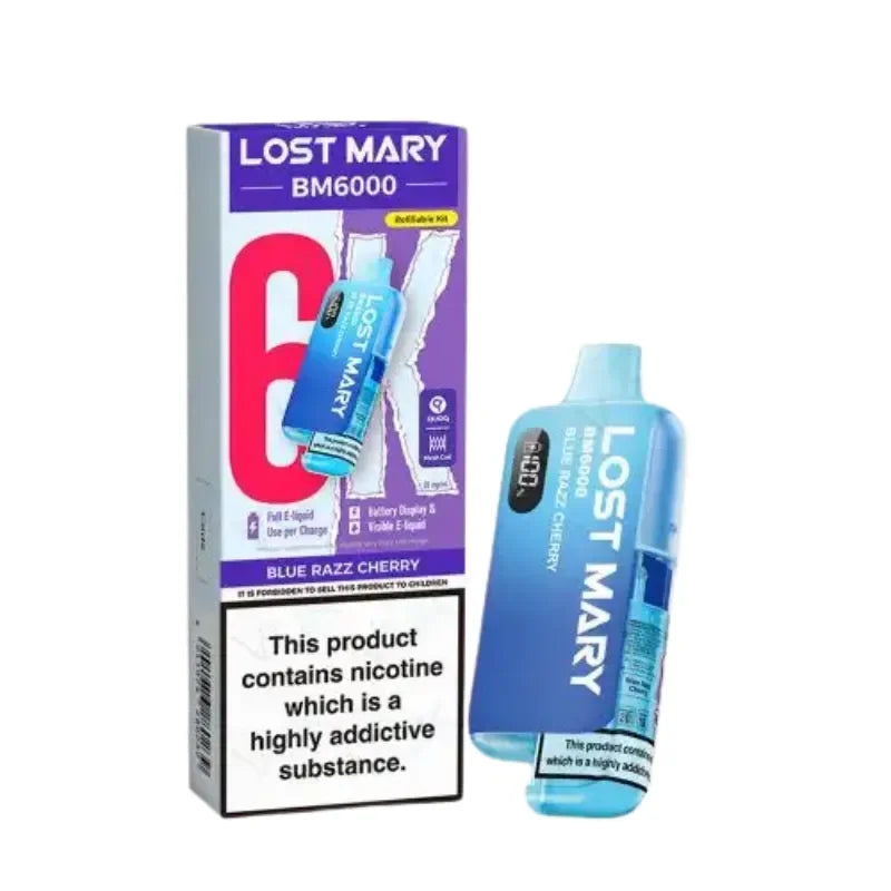 Lost Mary BM6000 Kit Blue Razz Cherry Flavour