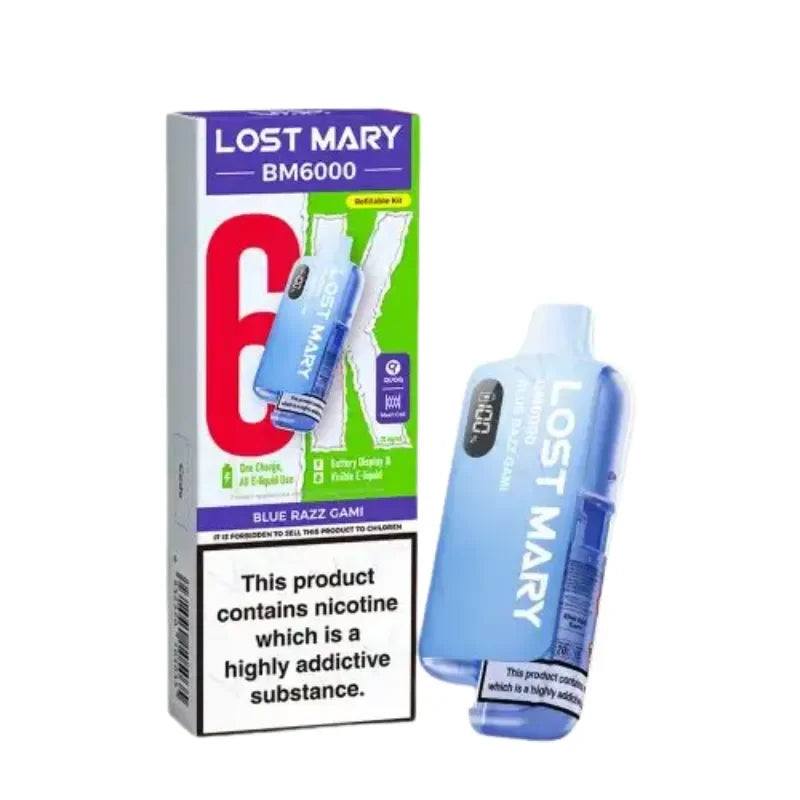 Lost Mary BM6000 Kit Blue Razz Gumi Flavour