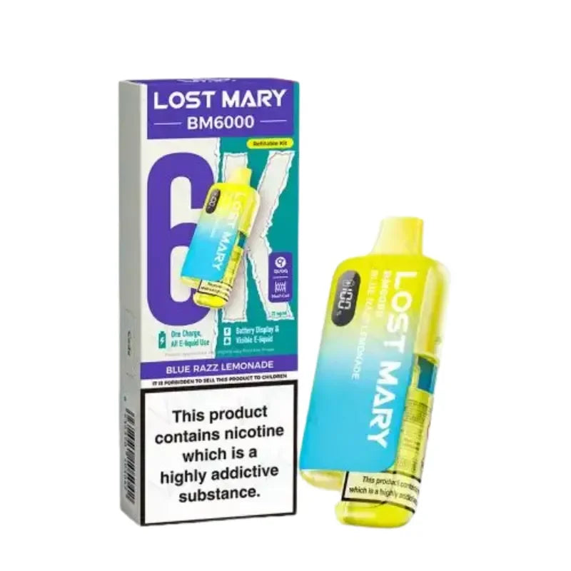 Lost Mary BM6000 Kit Blue Razz Lemonade Flavour