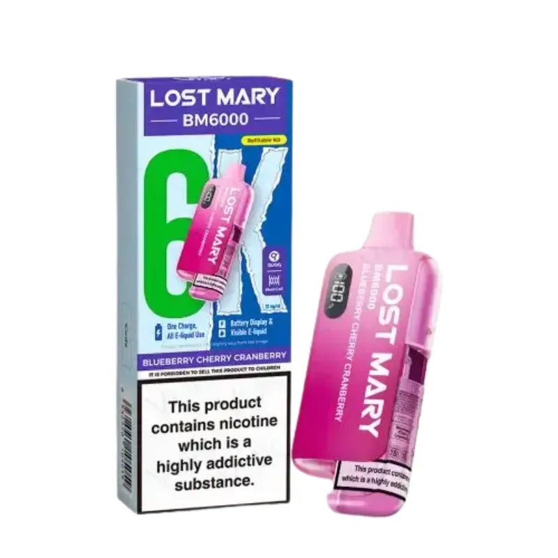 Lost Mary BM6000 Kit Blueberry Cherry Cranberry Flavour