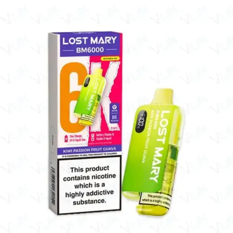 Lost Mary BM6000 Kit Kiwi Passionfruit Guava Flavour