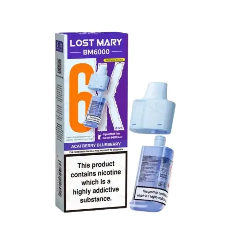 Lost Mary BM6000 Vape Pods Acai Berry Blueberry Flavour