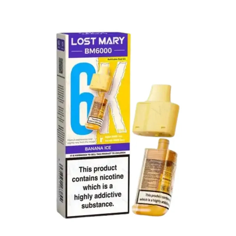 Lost Mary BM6000 Vape Pods Banana Ice Flavour