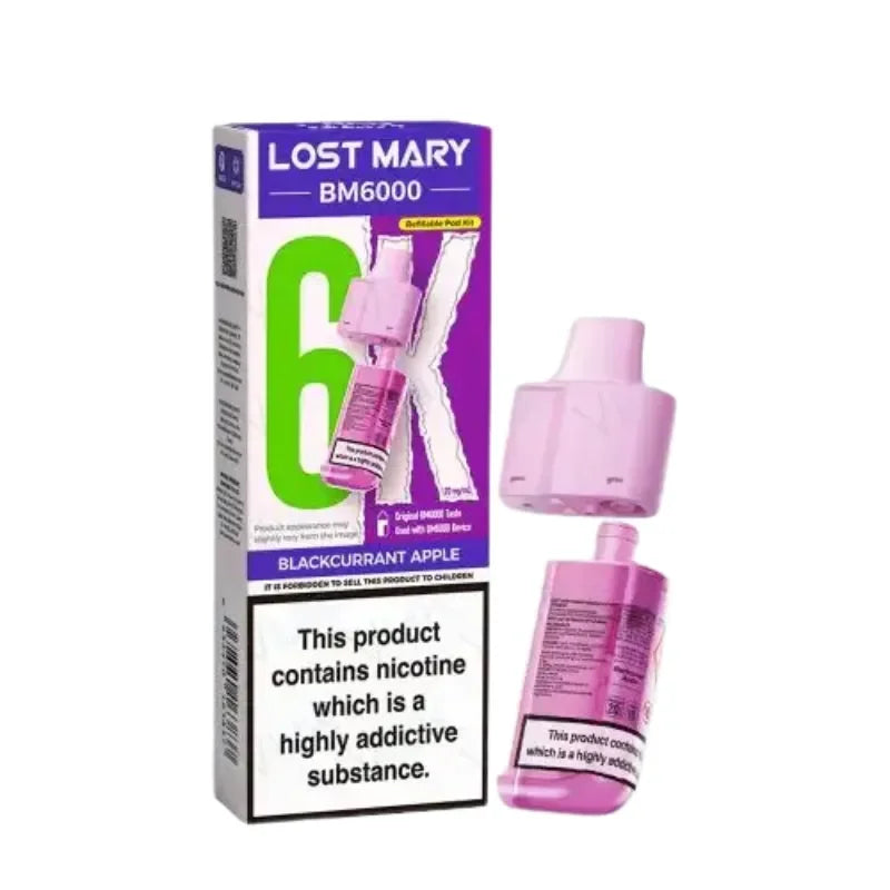 Lost Mary BM6000 Vape Pods Blackcurrant Apple Flavour
