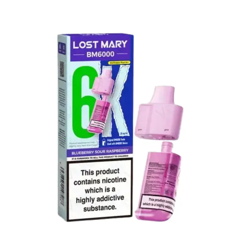 Lost Mary BM6000 Vape Pods Blueberry Sour Raspberry Flavour