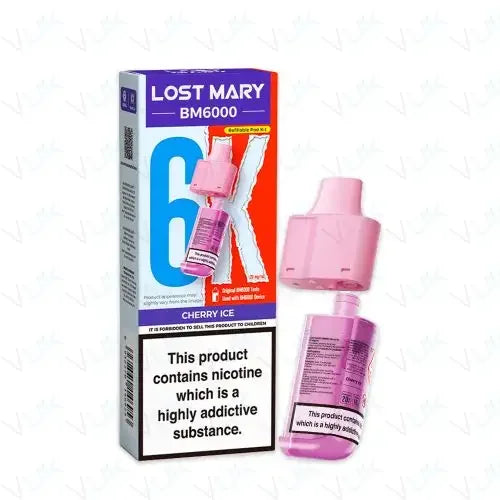 Lost Mary BM6000 Vape Pods Cherry Ice Flavour