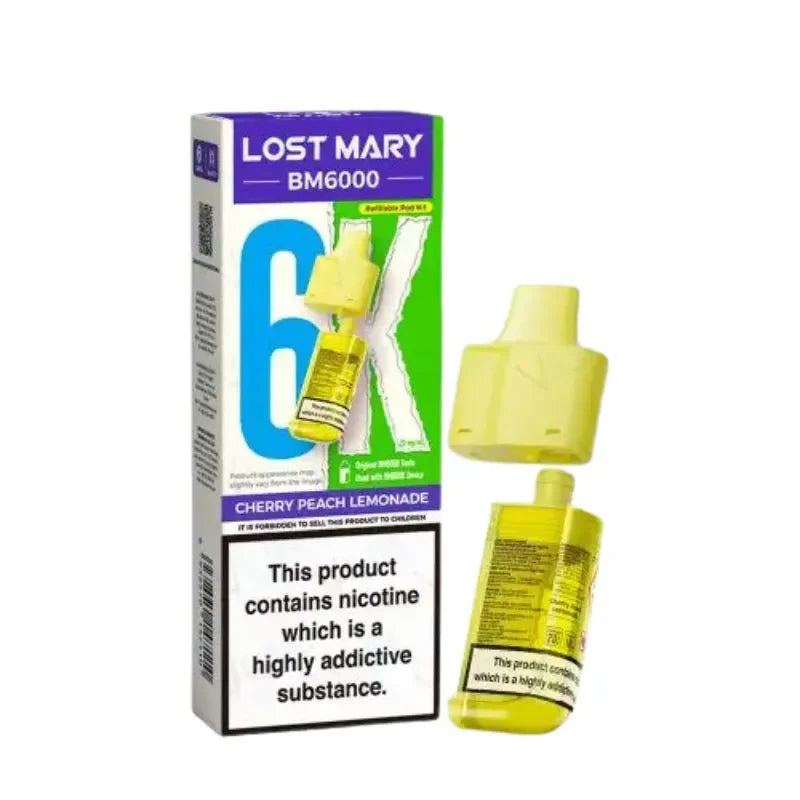 Lost Mary BM6000 Vape Pods Cherry Peach Lemonade Flavour