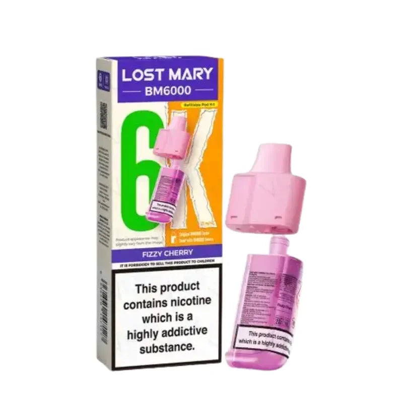 Lost Mary BM6000 Vape Pods Fizzy Cherry Flavour