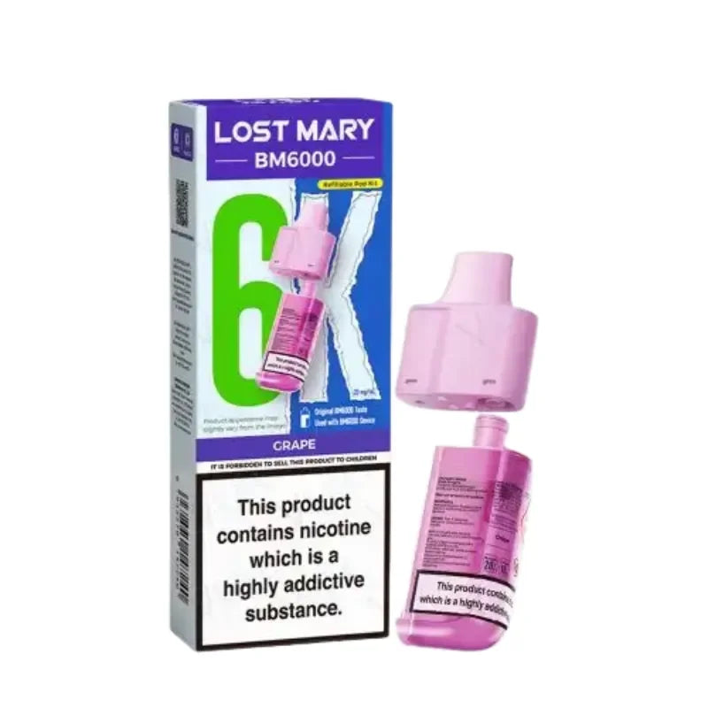 Lost Mary BM6000 Vape Pods Grape Flavour