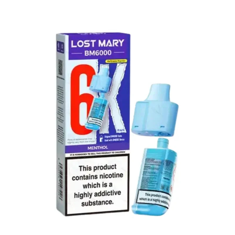 Lost Mary BM6000 Vape Pods Menthol Flavour