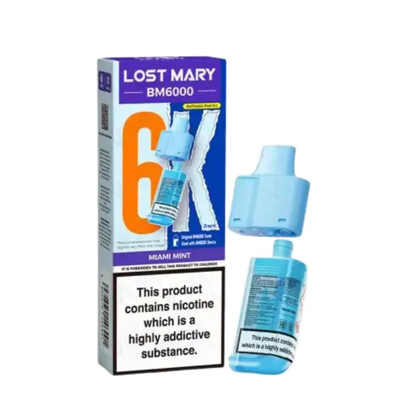 Lost Mary BM6000 Vape Pods Miami Mint Flavour