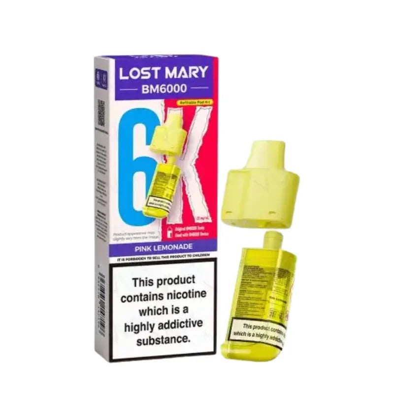 Lost Mary BM6000 Vape Pods Pink Lemonade Flavour