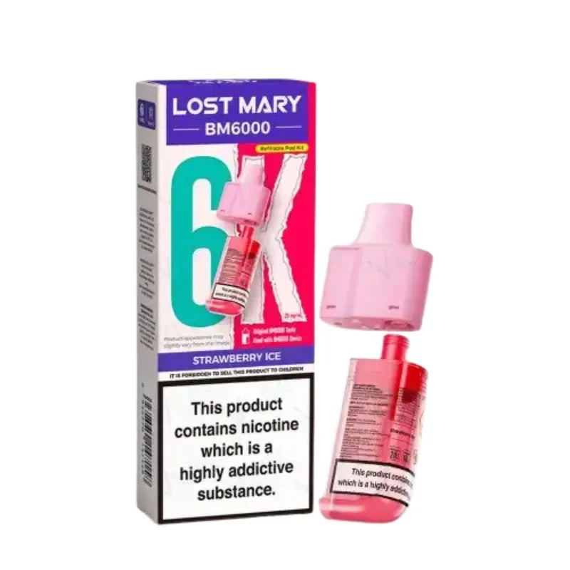 Lost Mary BM6000 Vape Pods Strawberry Ice Flavour