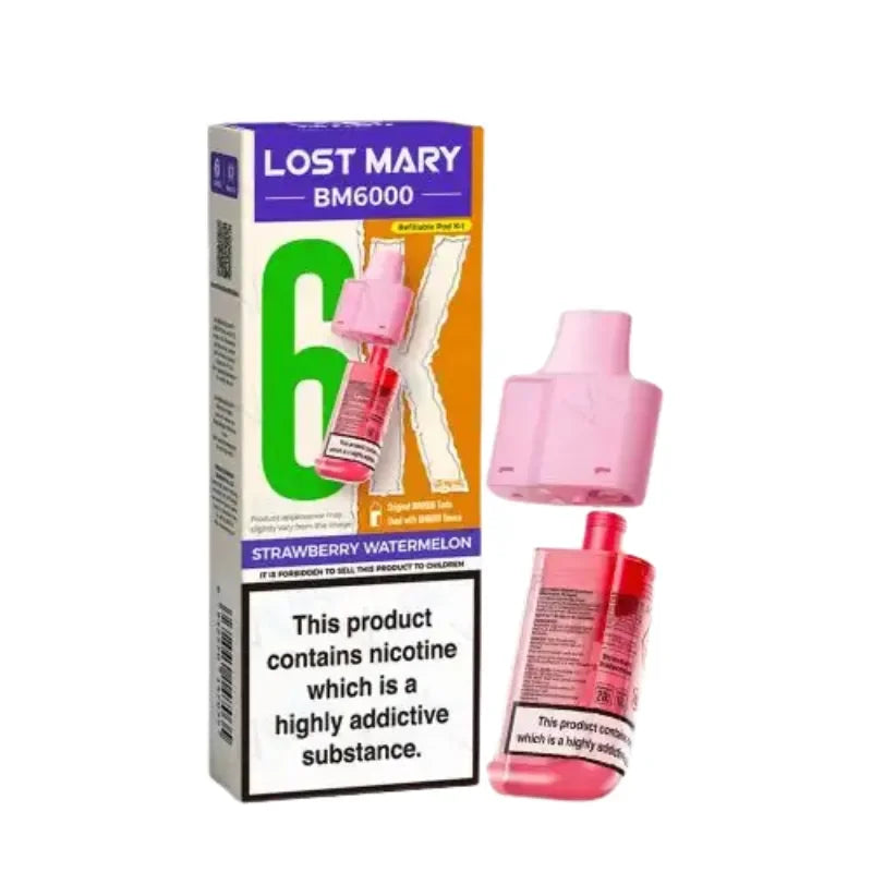 Lost Mary BM6000 Vape Pods Strawberry Watermelon Flavour