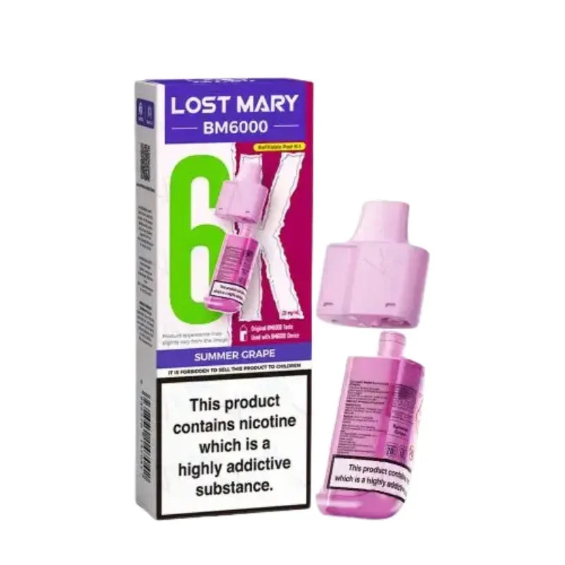 Lost Mary BM6000 Vape Pods Summer Grape Flavour