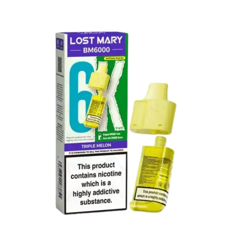 Lost Mary BM6000 Vape Pods Triple Melon Flavour