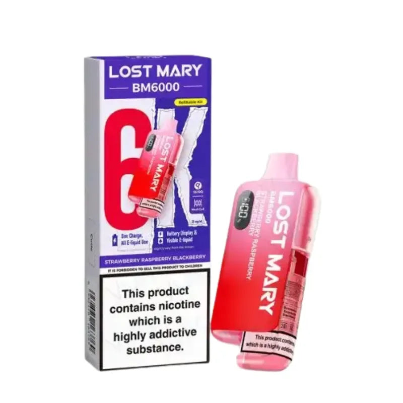 Lost Mary BM6000 Kit Strawberry Raspberry Blackberry Flavour