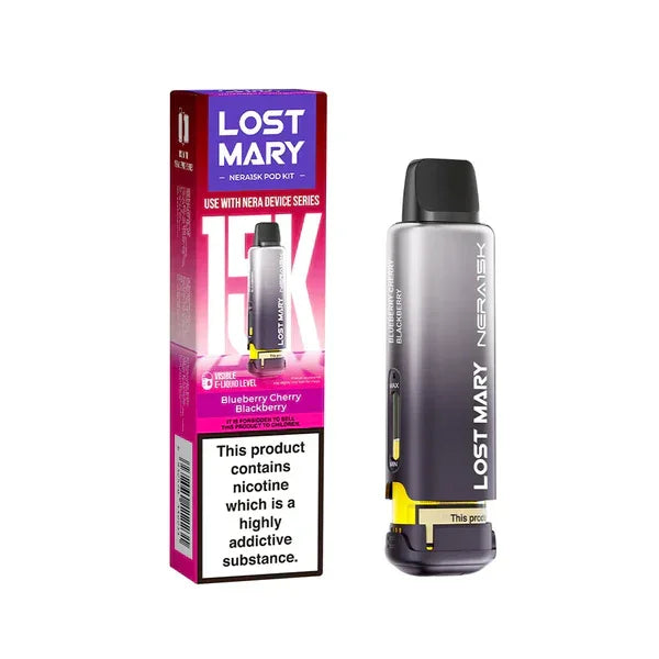 Lost Mary Nera 15k Refill Pods Blueberry Cherry Blackberry Flavour