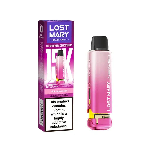 Lost Mary Nera 15k Refill Pods Pink Lemonade Flavour