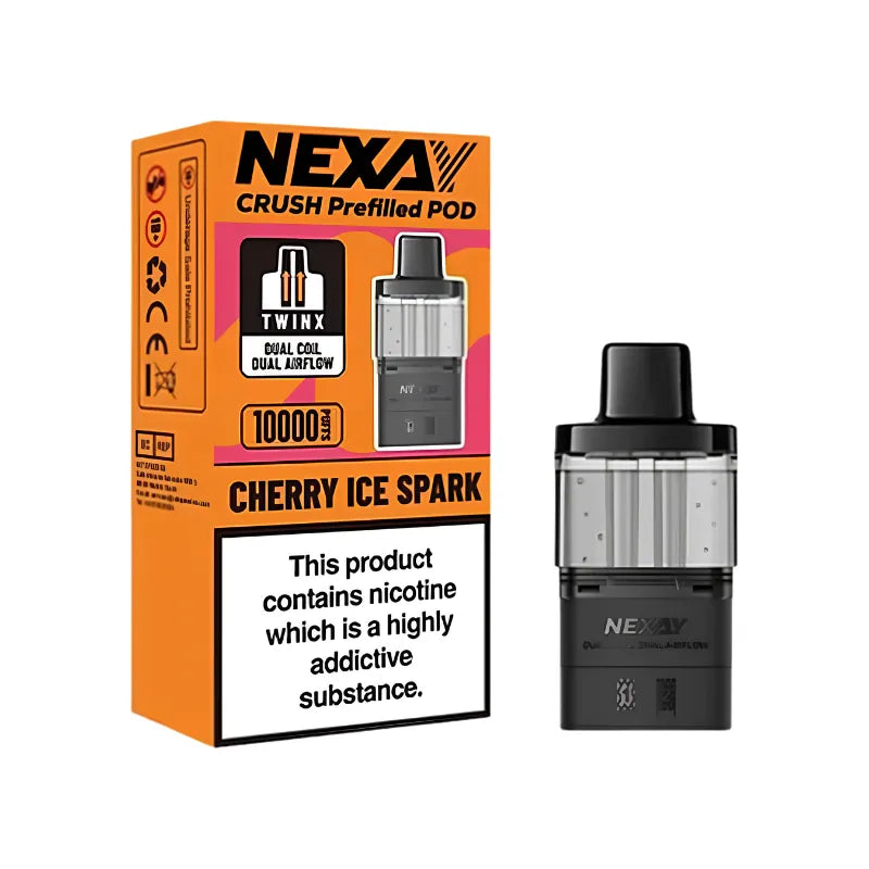Nexay Crush 10K Vape Pods Cherry Ice Spark Flavour
