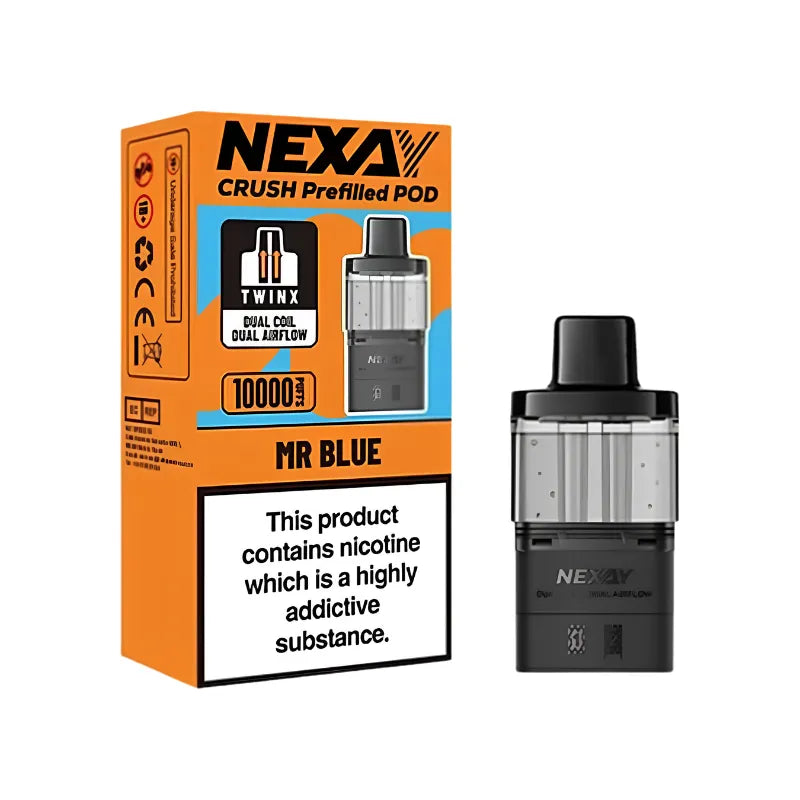 Nexay Crush 10K Vape Pods Mr Blue Flavour