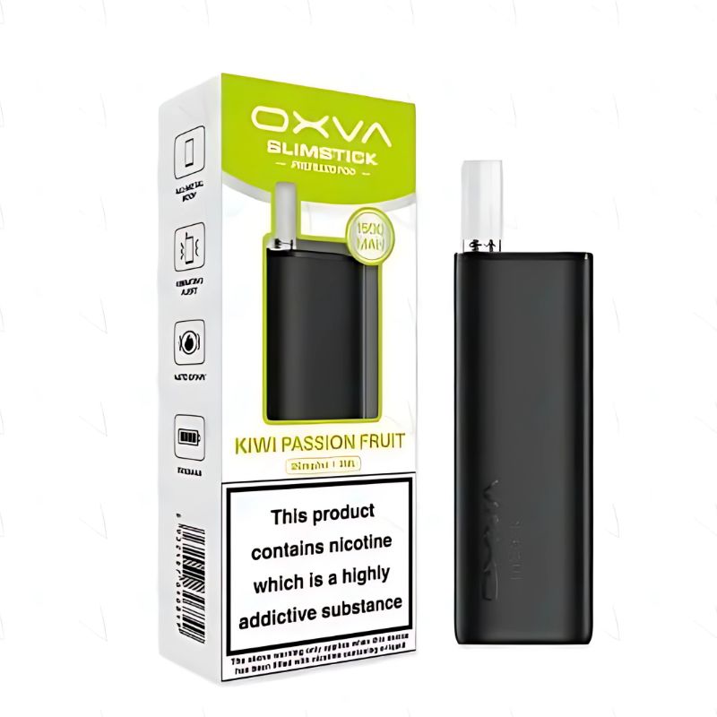 OXVA Slim Stick Kit Black with Kiwi Passion Fruit Colour And Flavour