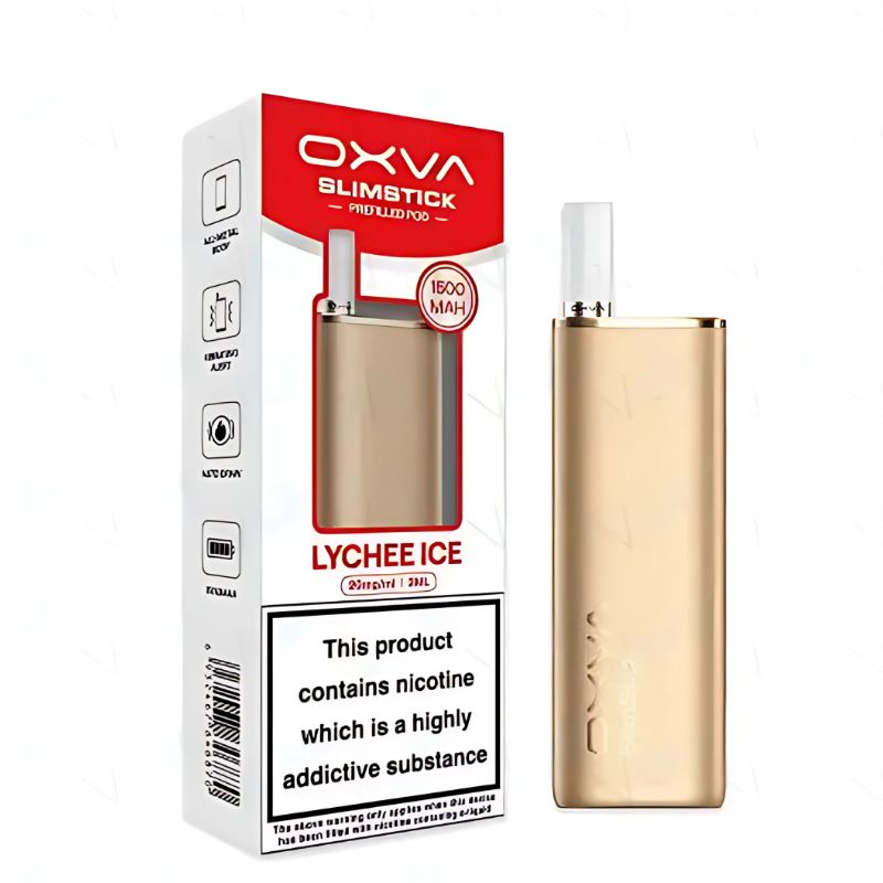 OXVA Slim Stick Kit Gold with Lychee Ice Colour And Flavour