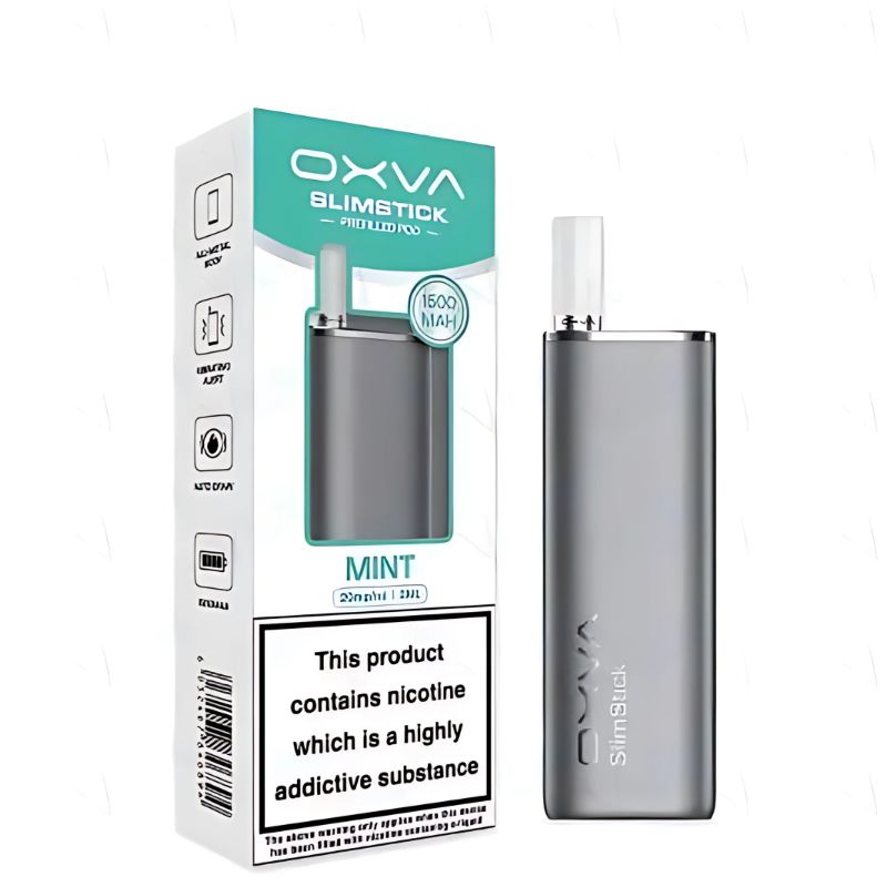 OXVA Slim Stick Kit Grey with Mint Colour And Flavour