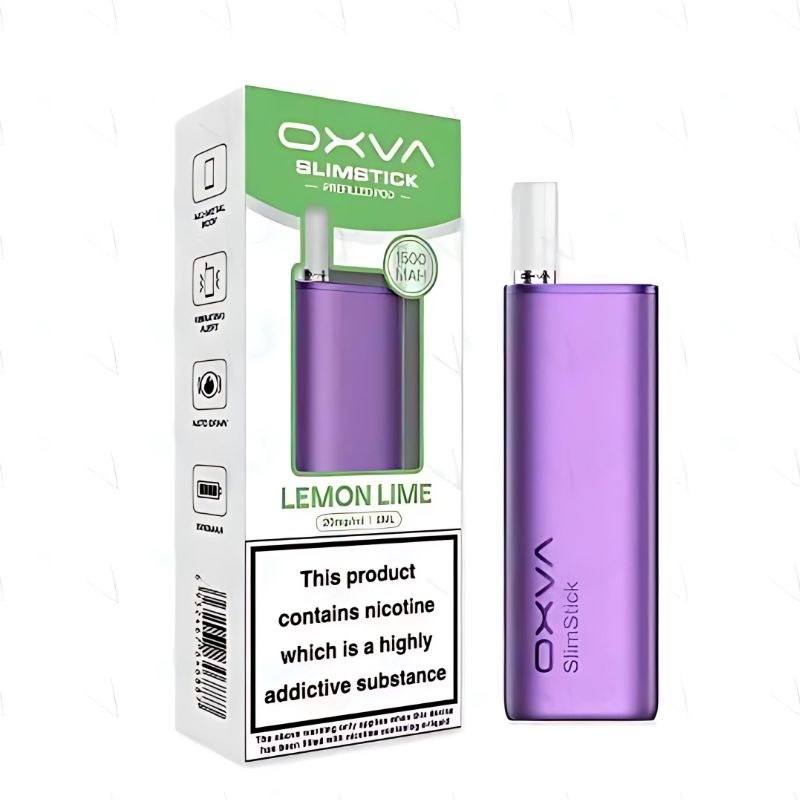 OXVA Slim Stick Kit Purple with Lemon Lime Colour And Flavour