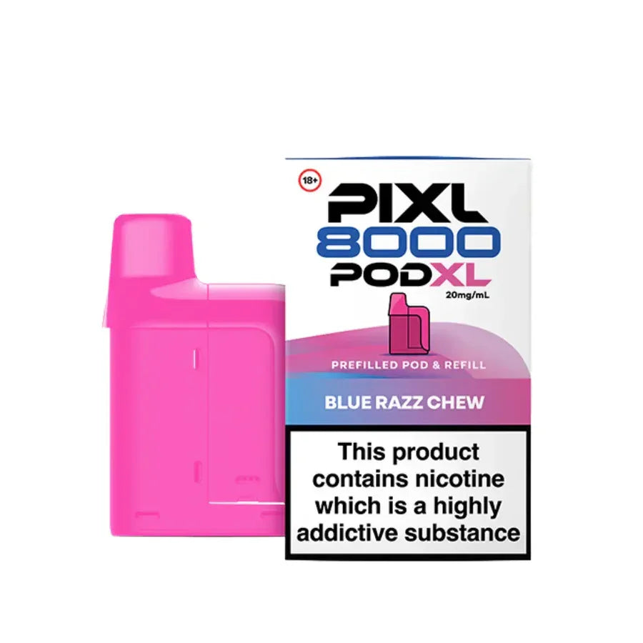 Pixl 8K Pods Blue Razz Chew Flavours